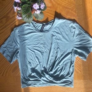 H&M Cross Front Crop Top Short Sleeve